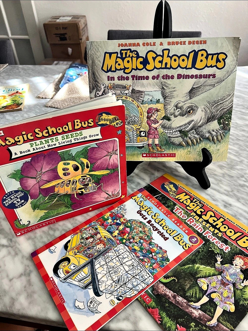 Vintage Scholastic The Magic School Bus in the Time of the Dinosaurs Book Set